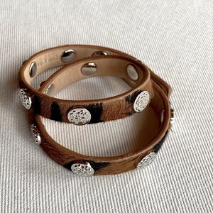 Horse Hair and Metal Stud Wrap Bracelet. NWOT